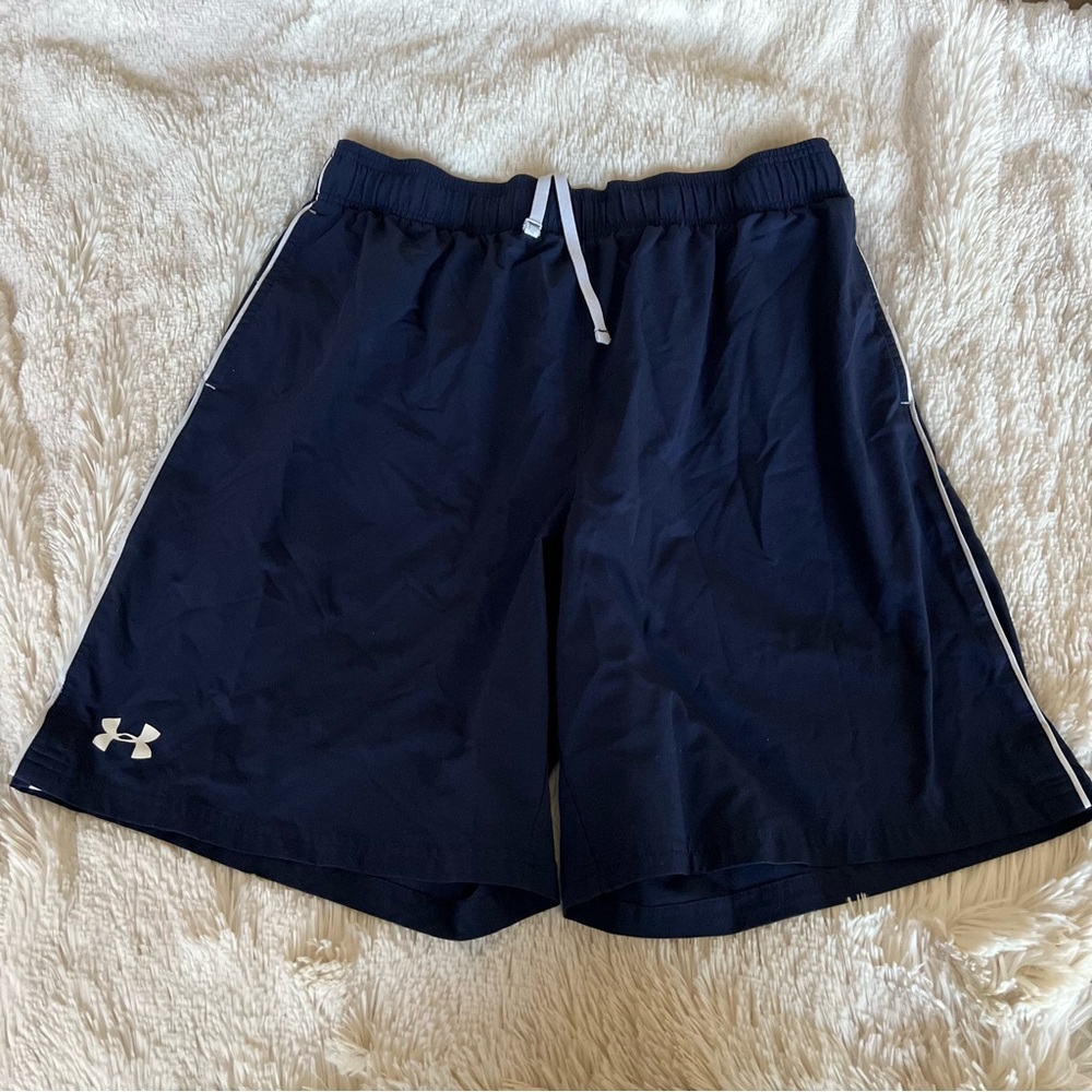 Men’s Under Armour loose fit basketball shorts navy